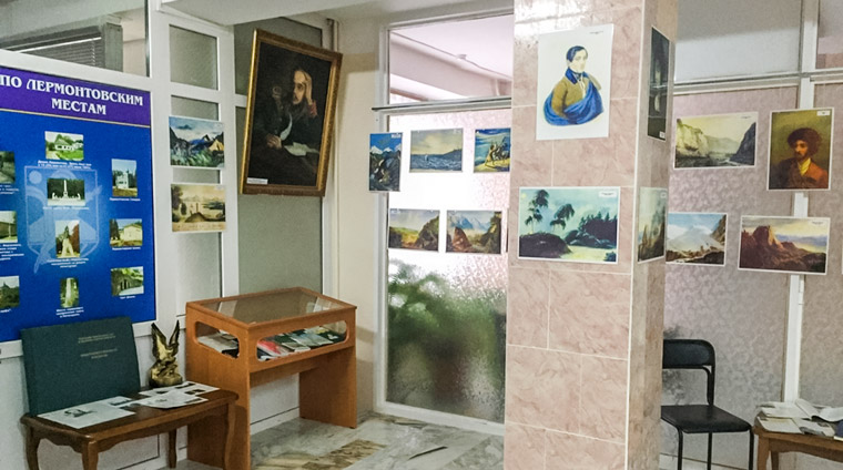 Экспонаты в музее истории санатория Лермонтова в Пятигорске