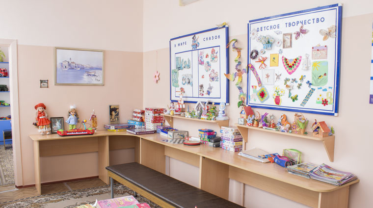 Интерьер первой комнаты в детской игровой комнате санатория Зори Ставрополья в Пятигорске 