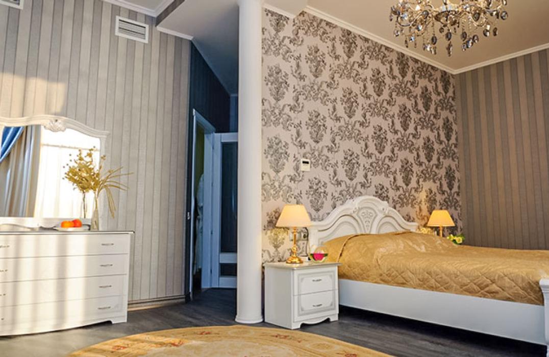 Спальная комната в 4 местном 3 комнатном Серебряном Люксе санатория Целебный Нарзан в Кисловодске