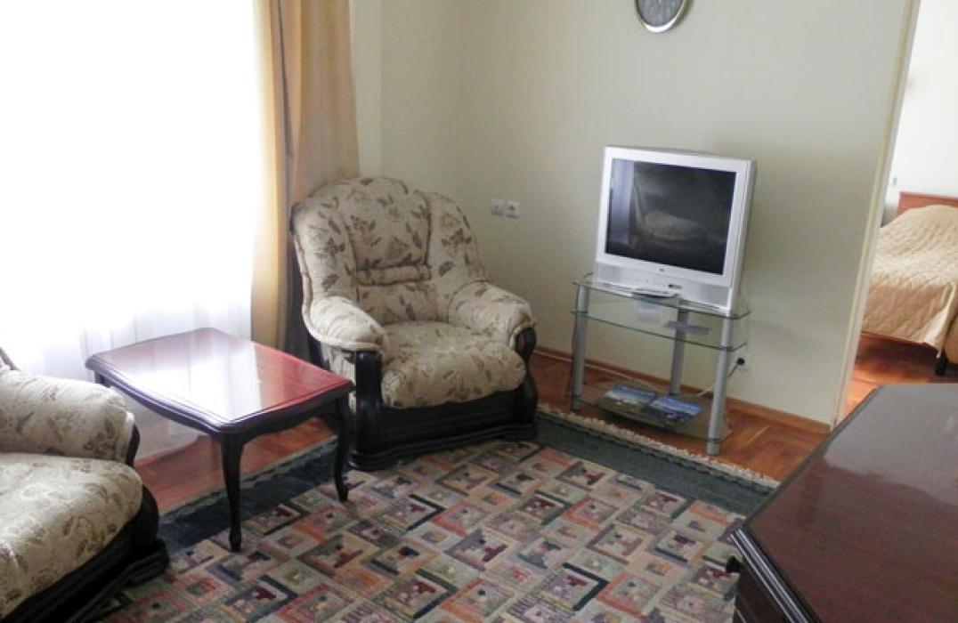 Гостиная в 2 местном 2 комнатном Люксе, Люкс-корпус 1 этаж санатория Кругозор в Кисловодске