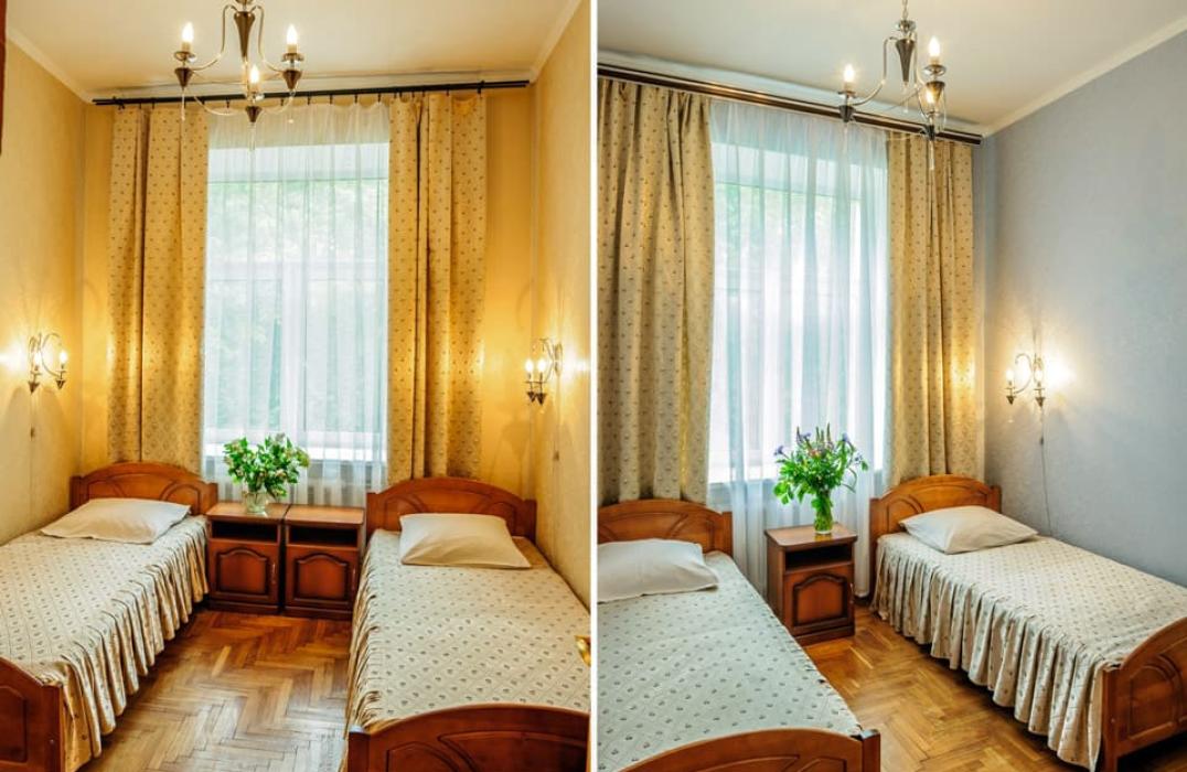 Спальня 8 местных 5 комнатных Апартаментов, Корпус 1 в санатории Ерино. Москва