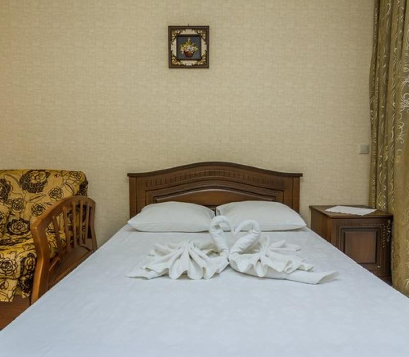 Стандарт 2 местный 1 комнатный (вид на бассейн) в отеле Золотые пески в Витязево фото 4