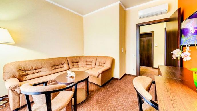 Гостиная в номере 2 местный, 2 комнатный, Люкс, Первая категория. Отель Black Sea в Геленджике