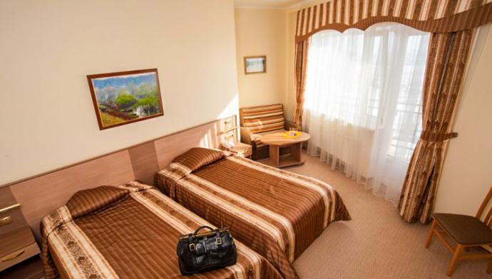 Интерьер номера 2 местный, 1 комнатный, Комфорт в отеле Лагуна. Магнитогорск