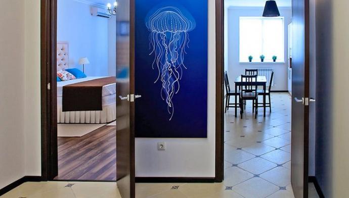 Вид номера апартаменты медуза в отеле Голубая Лагуна в городе Анапа