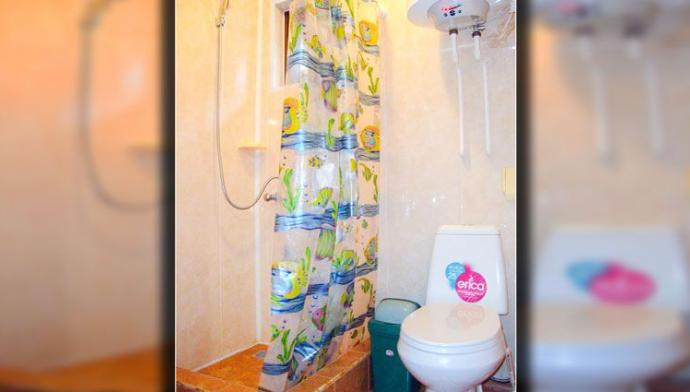 Ванная комната в номере 1 местный, 1 комнатный, 1 категории. База отдыха Геленджик в Городе Геленджик