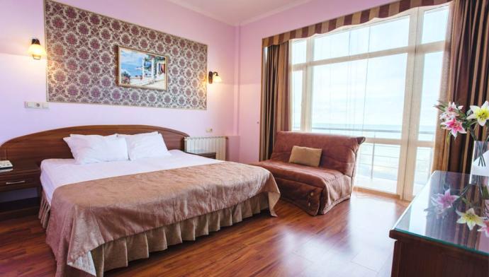 1 категория 2 местный 1 комнатный с видом на море (24 м²) в отеле Евразия в Анапе